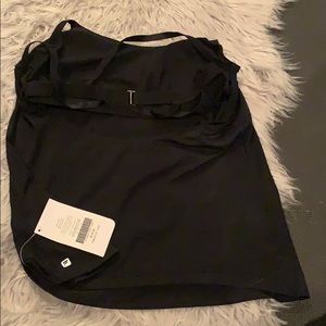 Workout cross back tank top with built in bra